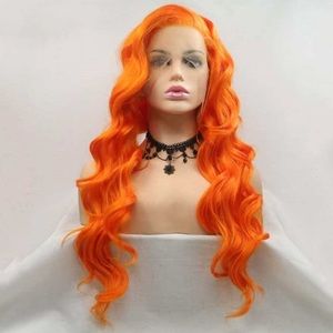 ❤️ RELI 22" ORANGE WAVY  lace front wig *NEW*